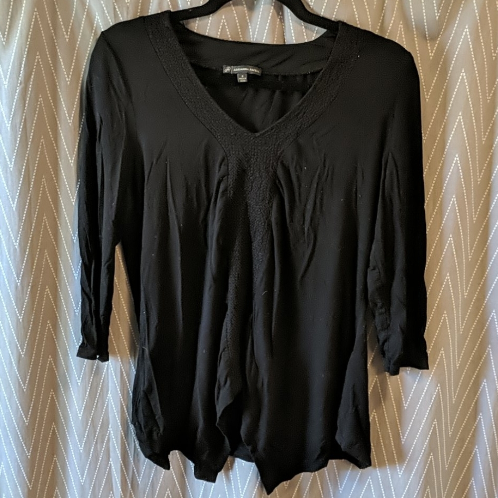 Adrianna Papell Asymmetrical Black Top